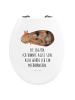 Mr. & Mrs. Panda Toilettendeckel Einhorn Meerschweinchen mit Spruch in Weiß