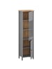 Feldmann-Wohnen Vitrine Melini schiefergrau / Eiche Delano hell 55 / 38 / 200cm