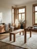 KADIMA DESIGN Esszimmer Sitzbank MUMBAI Massiv-Holz 140 x 45 x 35 cm in Akazie