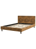 Beliani Bettrahmenbezug FITOU in Braun - (W) 150 x (H) 75 x (L) 214 cm