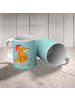 Mr. & Mrs. Panda Kaffeetasse Fuchs Weihnachten ohne Spruch in Türkis Pastell
