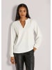 MADELEINE Jerseybluse mit Rundhalsausschnitt in wollweiß