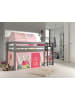 58 aufm Kessel KINDERBETT Karolina 210x114x106 Massivholz Grau Textilset Spring 2