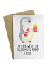 Mr. & Mrs. Panda neujahrskarte Pinguin Pommes mit Spruch in Weiß