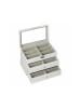 relaxdays Brillenbox in Weiß - (B)33,5 x (H)22,5 x (T)19 cm