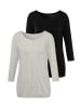 Vivance 3/4-Arm-Shirt in schwarz, creme