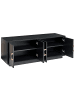Beliani Sideboard OXNARD in Schwarz/Gold - (W) 120 x (H) 46 x (L) 40 cm