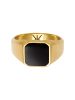 KUZZOI Ring 925 Sterling Silber Siegelring in Gold