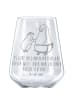 Mr. & Mrs. Panda Rotweinglas mit Gravur Pinguin mit Kind mit Spruch in Transparent