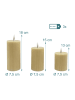 relaxdays 3 x LED Kerzen in Beige