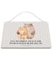 Mr. & Mrs. Panda Schild Bären Liebe mit Spruch in Grau Pastell