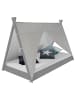 Homestyle4u Kinderbett TIPI 90x200 in Grau