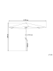 Beliani Marktschirm VARESE in Blau/Grau - (W) 270 x (H) 230 x (L) 270 cm