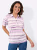 WITT WEIDEN Poloshirt in violett-weiß-geringelt