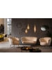 SalesFever Muschelsofa 2-Sitzer elegant Beine Chrom goldfarben und Samtbezug in Beige