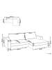 Beliani Ecksofa RENDERS in Weiß/Schwarz - (W) 257 x (H) 84 x (L) 136 cm