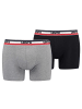 Levi´s Boxershort 2er Pack in Hellgrau/Schwarz