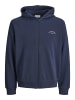 JACK & JONES Junior Kapuzensweatjacke JJCOLLEGE LOGO SWEAT ZIP HOOD JNR in Dunkelblau