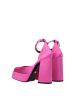 Versace Pink Satin Plateau Pumps