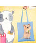 Mr. & Mrs. Panda Shopping Tasche Quokka Happy ohne Spruch in Sky Blue