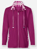 WITT WEIDEN Shirtjacke in magenta-ecru-gemustert