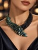 collezione alessandro Kurze Kette " Onyx " in blau