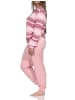 NORMANN Frottee Schlafanzug Bündchen Streifen - 81762 in rosa