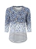 Olsen Langarmshirt Hannah in blau weiß