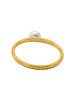 Steel_Art Mehrreihiger Ring Damen Perlenring Maxsu goldfarben in goldfarben