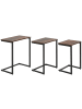 HOMCOM Beistelltisch-Set-45L x 30B x 60H cm-Rustikal-Braun