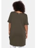 sheego Longshirt in dunkeloliv