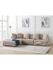 Beliani 3-Sitzer Sofa SIGTUNA in Beige/Schwarz - (W) 300 x (H) 86 x (L) 102 cm