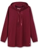sheego Kapuzensweatshirt in weinrot