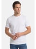 Redmond T-Shirt Basic in Weiß / grau