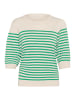 CULTURE Strickpullover CUannemarie Classic fit in Whitecap/HollyGreen Stripe