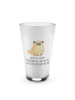 Mr. & Mrs. Panda Latte Macchiato Glas Mops mit Spruch in Transparent