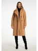 faina Mantel Aus Faux Shearling in Kamel