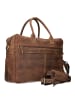 Greenburry Vintage Aktentasche Leder 40 cm Laptopfach braun