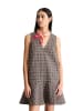 Marc O'Polo DENIM Kariertes Volantkleid regular in Dark Brown