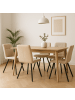 CALICOSY 4er-Set Stühle MERY  in Beige - (W) 47  x (H) 48  x (L) 60  cm