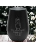 Mr. & Mrs. Panda Windlicht Glas Pinguin Lolli mit Spruch in Schwarz