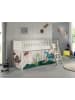 58 aufm Kessel KINDERBETT Karyl 208x114x135 Massivholz Weiß Textilset Dino