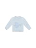 leevje Sweatshirt bird' mit Rüschensaum in clear blue