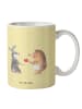 Mr. & Mrs. Panda Tasse Hase Igel ohne Spruch in Gelb Pastell
