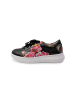 VITAFORM Hirschleder Sneaker in schwarz/floral