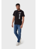 OLDSKULL T-Shirt Asian Japan Flag Graphic in Black