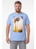 Men Plus Kurzarm T-Shirt in himmelblau
