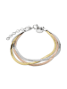 LIEBESKIND BERLIN Armband Snake-Chain in tricolor silber/gold/roségold
