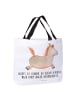 Mr. & Mrs. Panda Shopper Tasche Pferd Springen mit Spruch in Weiß