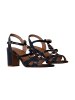 Emilie Karston Victoire-Sandalen mit Absatz aus Leder Blau